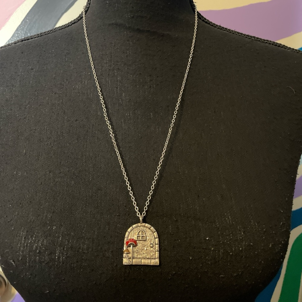 Mushroom Door Necklace